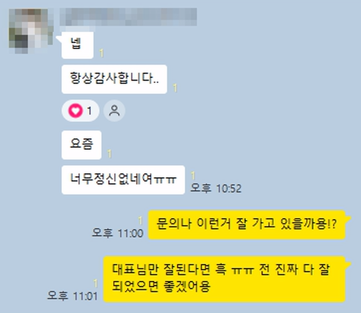 광고주가 보낸 카카오톡 메시지 캡처
